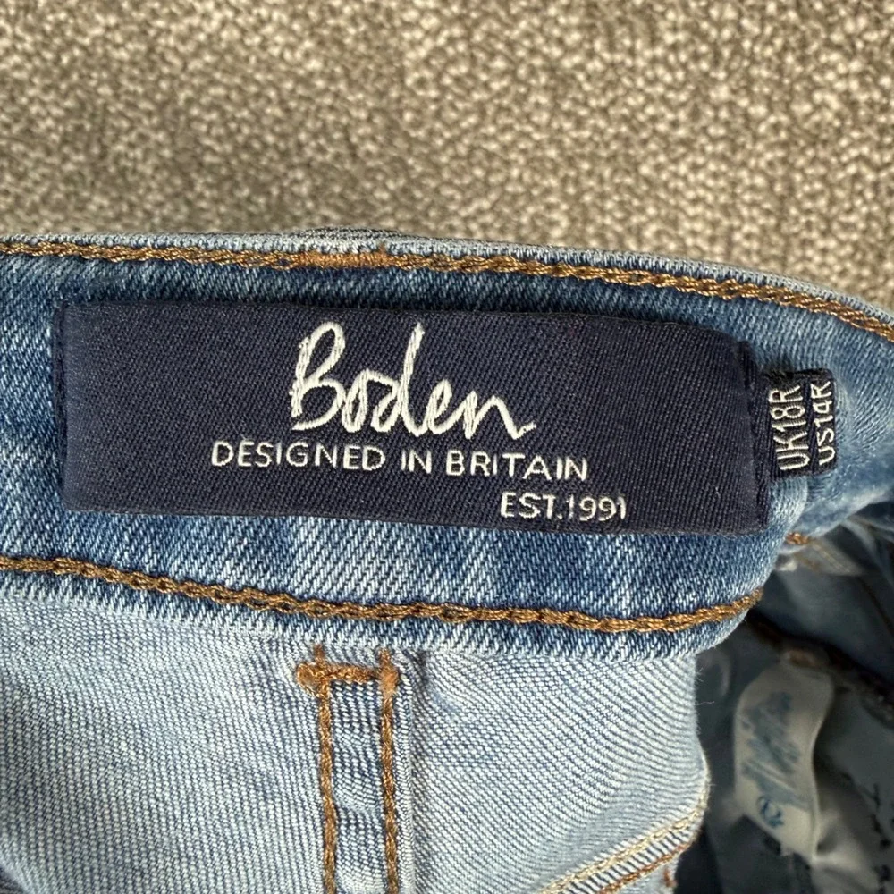 Boden Jeans‎ Trafalgar Womens 14R Blue Straight Leg Denim Pants Medium Wash